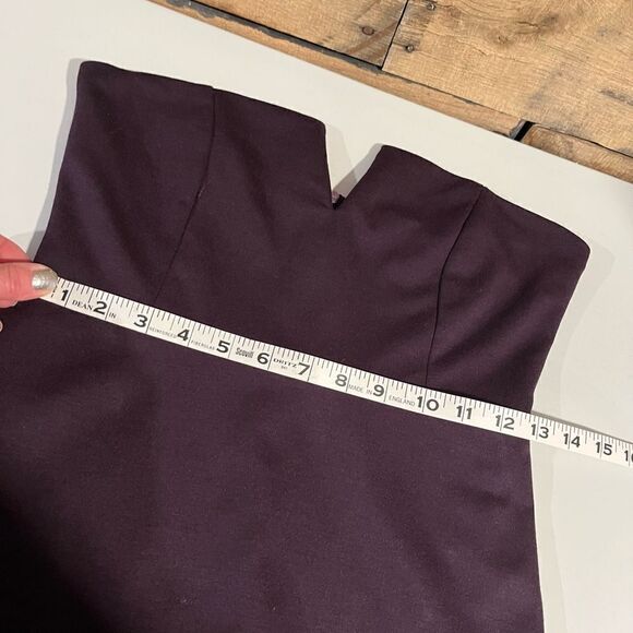 Bishop & Young strapless bodycon dress in deep plum color - M - Picture 9 of 9